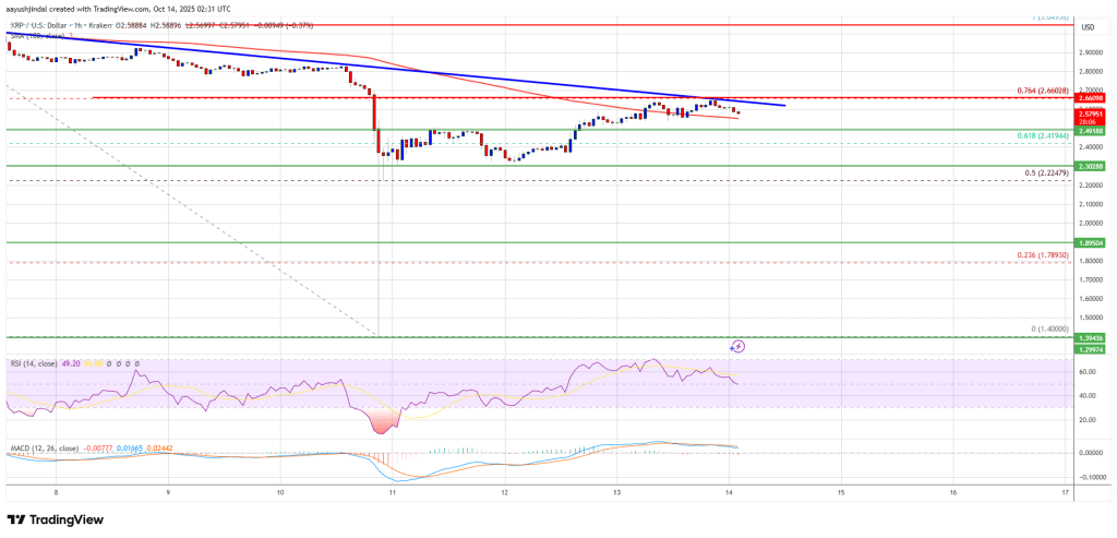 XRP价格遭遇阻力——市场势头再度减弱,复苏受挫